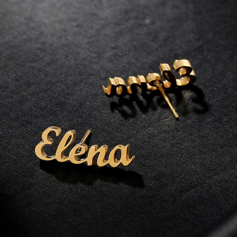 Custom Name Earrings For Women