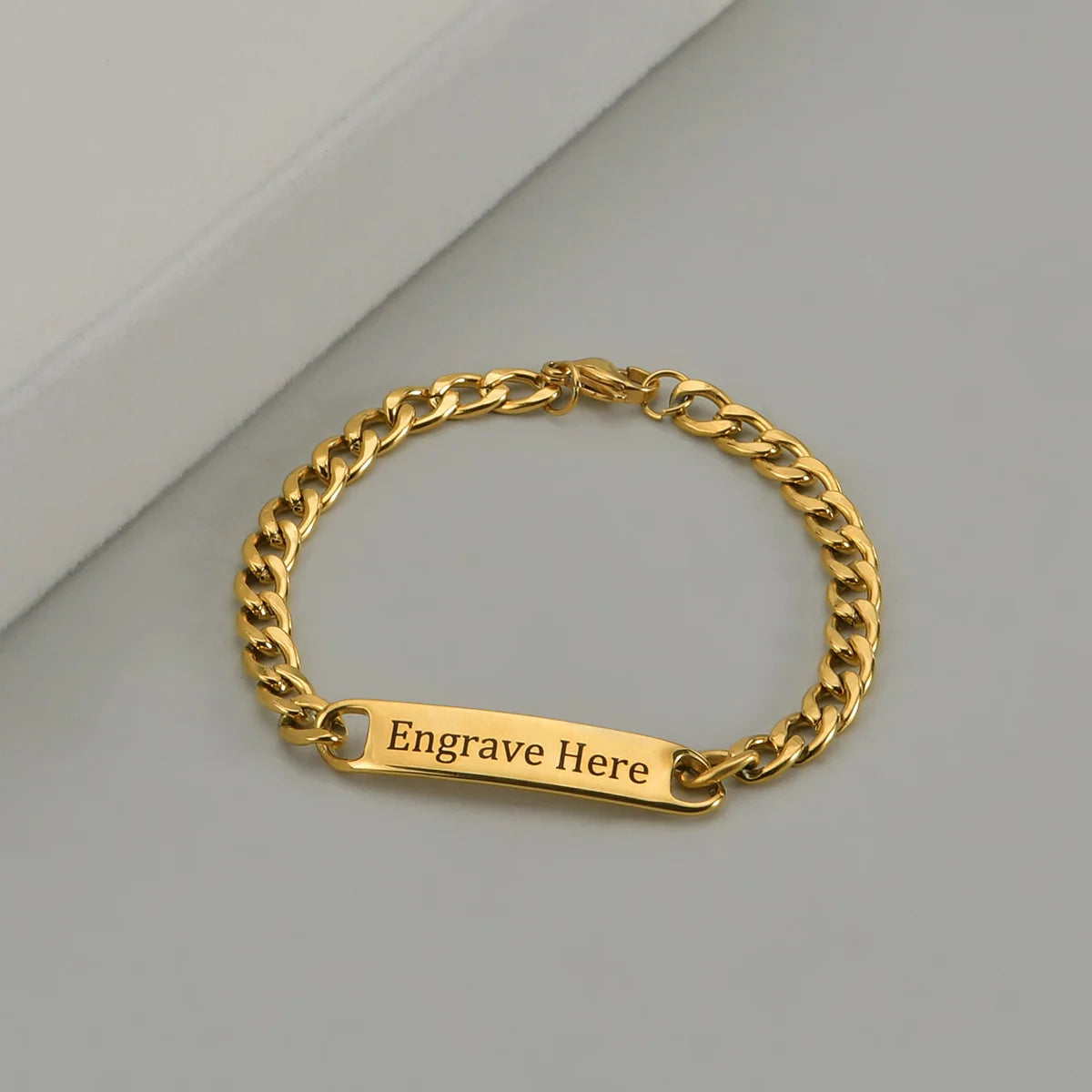 Punk Engrave Name Custom Bracelets