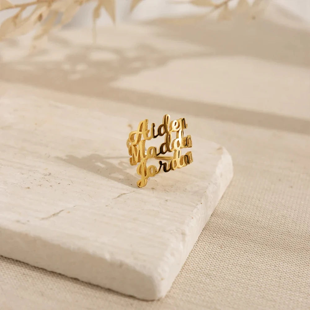 Women Adjustable Ring Personalised