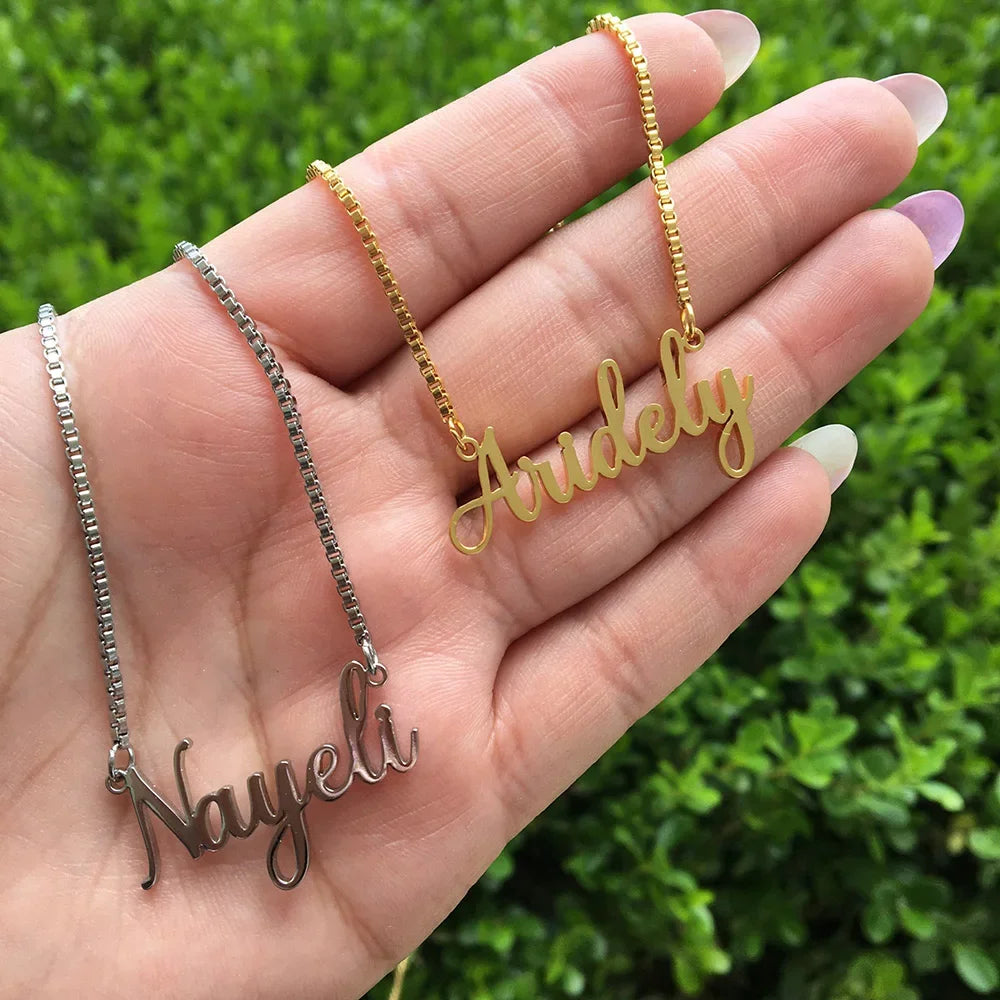 Personalized Name Necklace Stainless Steel
