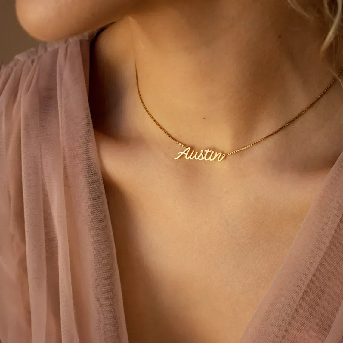 Personalized Name Necklace Stainless Steel