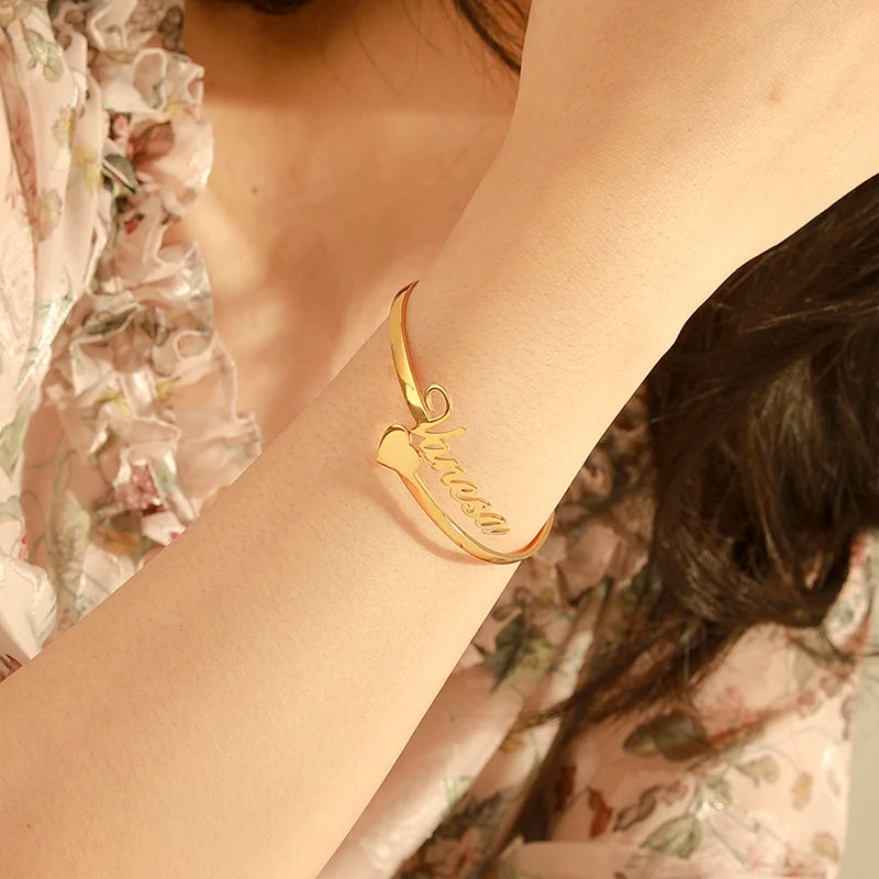 Personalized Name Bangle for Women