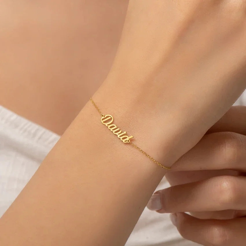 Customized Name Bracelets for Women Stainless Steel