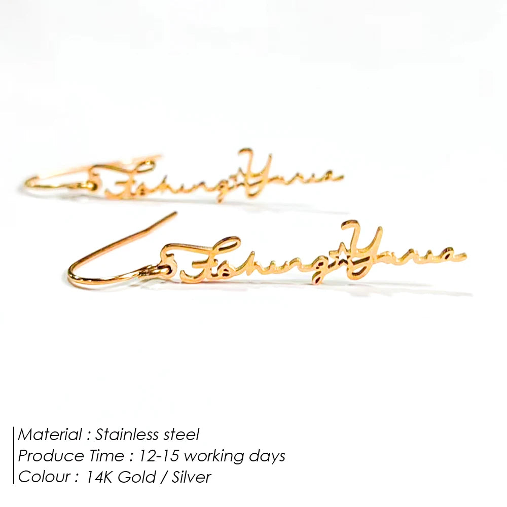 Personalized Letter Stainless Steel Earrings