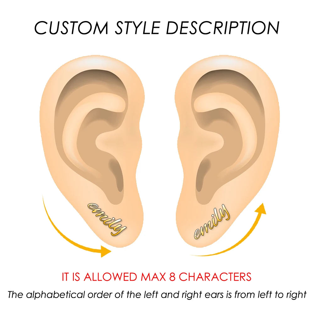 Personalized Letter Stainless Steel Earrings