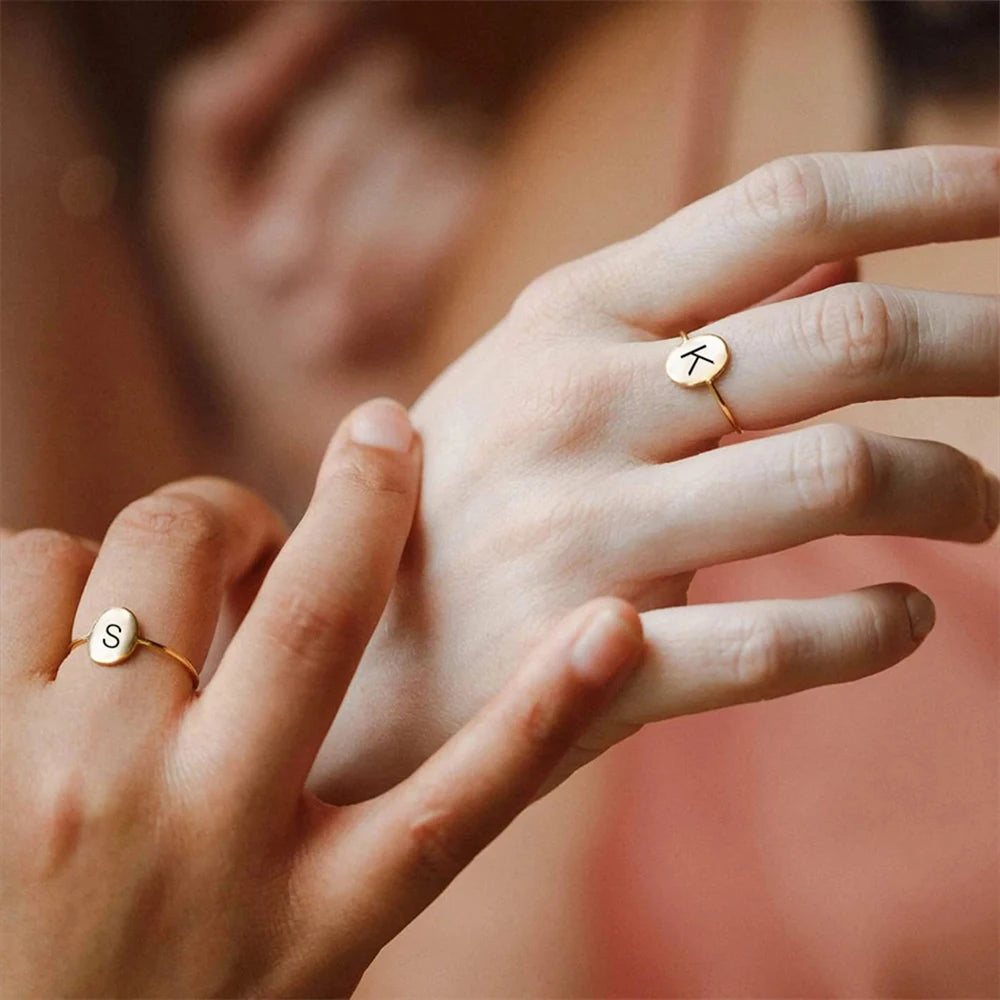 Initial Constellation oval Ring Women