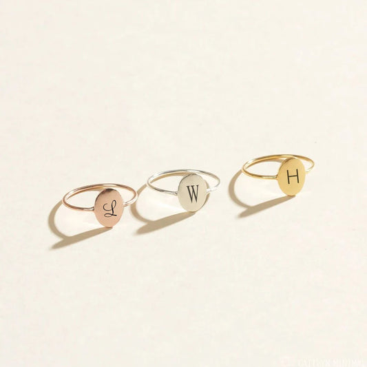 Initial Constellation oval Ring Women