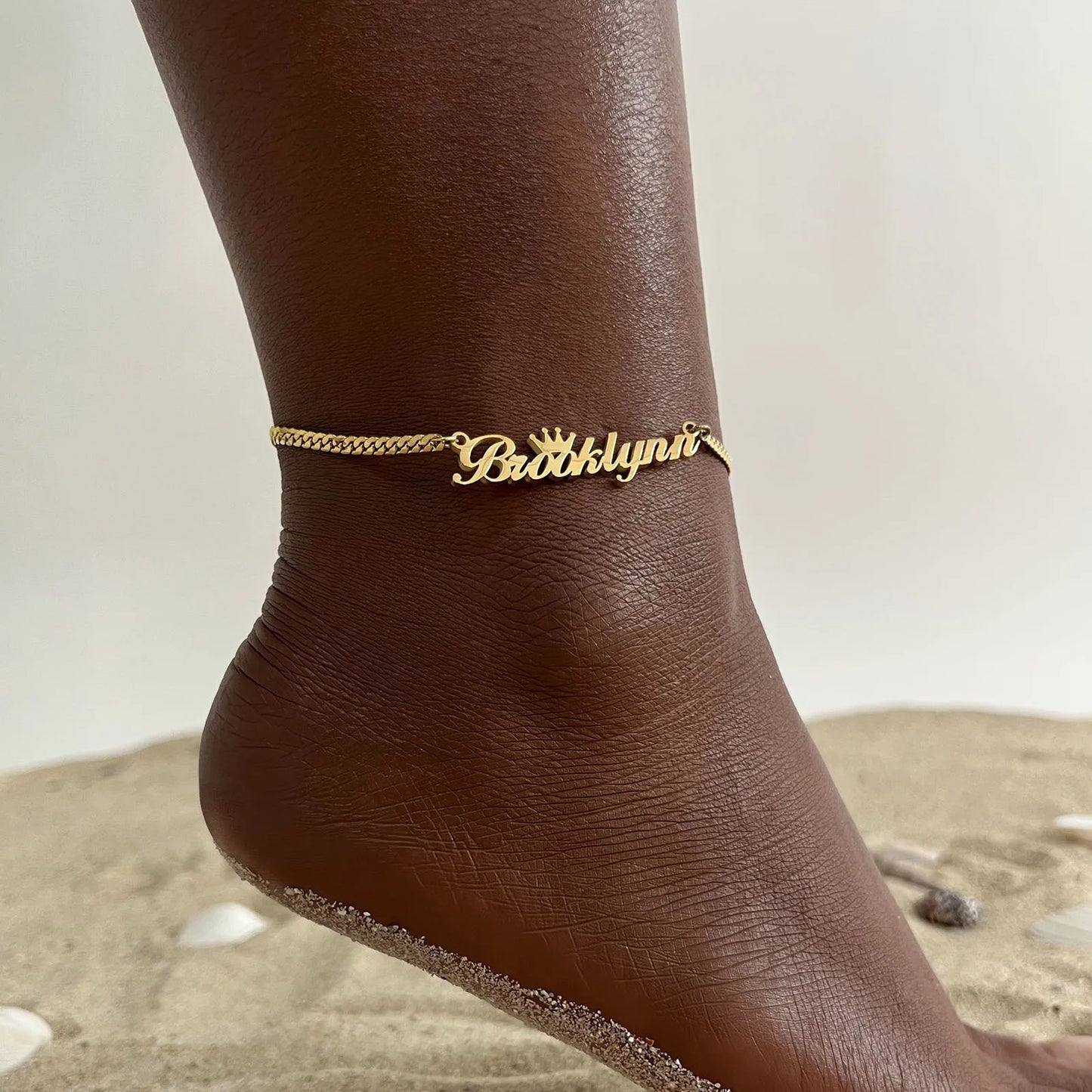 Chic Customized Name Anklets for Women