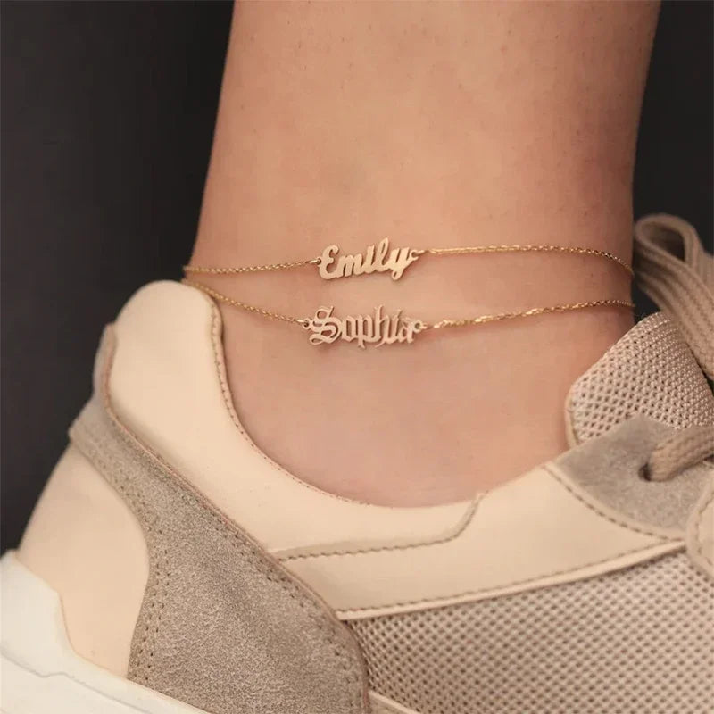 Name Anklets Ankle Bracelets for Women