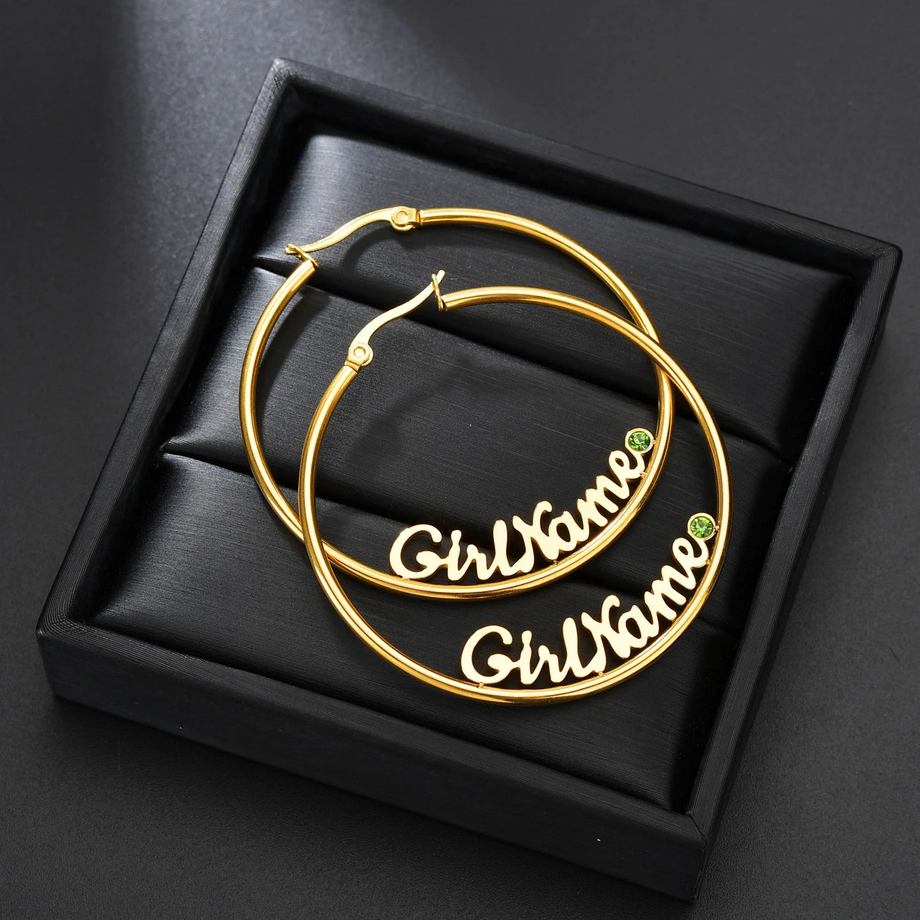 Custom Name  Hoop Earrings